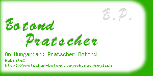 botond pratscher business card